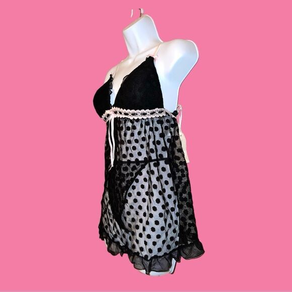 Linea donatella 2 piece sexy black lingerie set! Nwt! - Picture 2 of 16